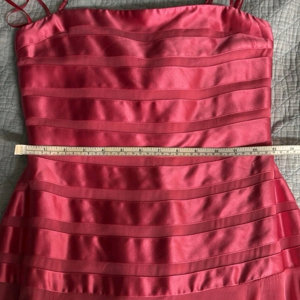 BCBGMaxAzria Pink Silk Drop Waist Dress - Picture 8 of 11